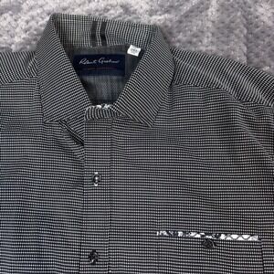 Robert Graham Modern Americana Mens 2XL Black White Pattern Button Down‎ Shirt